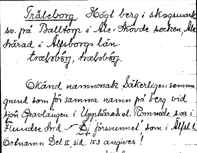 Bild på arkivkortet för arkivposten Träleborg