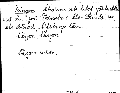 Bild på arkivkortet för arkivposten Tången