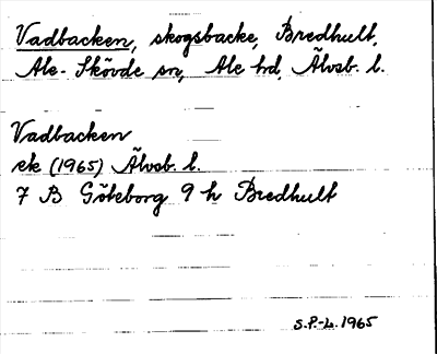 Bild på arkivkortet för arkivposten Vadbacken