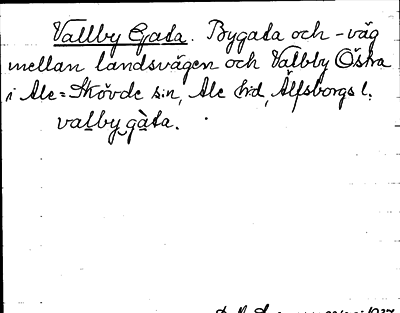 Bild på arkivkortet för arkivposten Vallby Gata