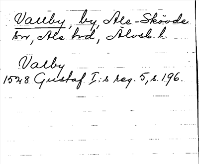 Bild på arkivkortet för arkivposten Vallby