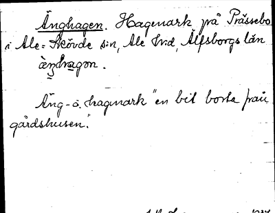 Bild på arkivkortet för arkivposten Änghagen