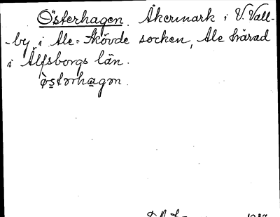 Bild på arkivkortet för arkivposten Österhagen