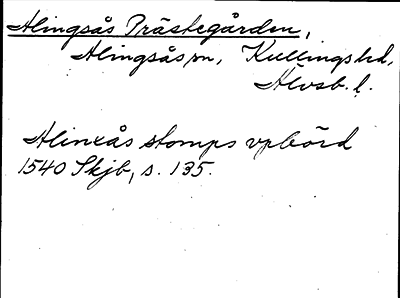 Bild på arkivkortet för arkivposten Alingsås Prästegården
