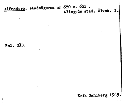 Bild på arkivkortet för arkivposten Alfredsro