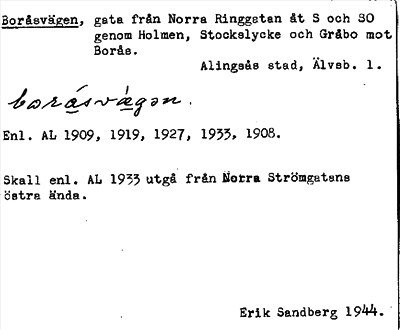 Bild på arkivkortet för arkivposten Boråsvägen