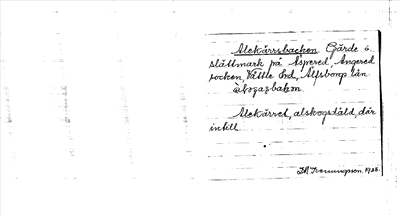 Bild på arkivkortet för arkivposten Alekärrsbacken