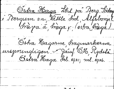 Bild på arkivkortet för arkivposten Östra Haga