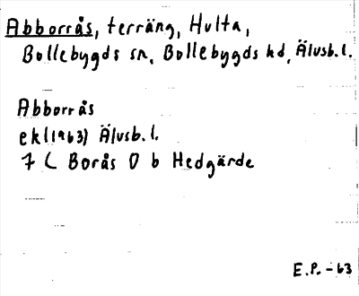 Bild på arkivkortet för arkivposten Abborrås