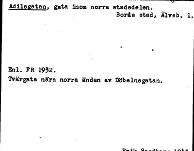 Bild på arkivkortet för arkivposten Adilsgatan