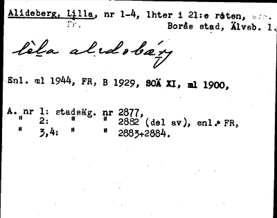 Bild på arkivkortet för arkivposten Alideberg, Lilla