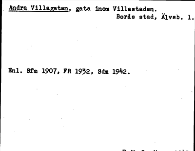 Bild på arkivkortet för arkivposten Andra Villagatan