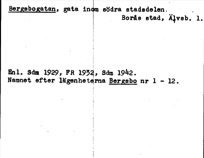 Bild på arkivkortet för arkivposten Bergsbogatan
