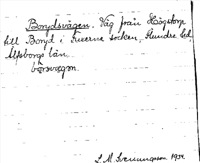 Bild på arkivkortet för arkivposten Borydsvägen