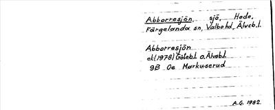 Bild på arkivkortet för arkivposten Abborresjön