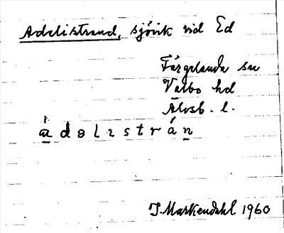 Bild på arkivkortet för arkivposten Adelistrand