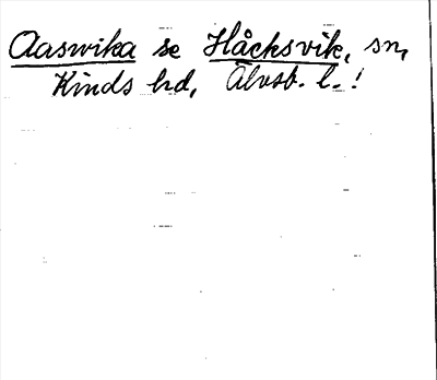 Bild på arkivkortet för arkivposten Aaswika, se Håcksvik