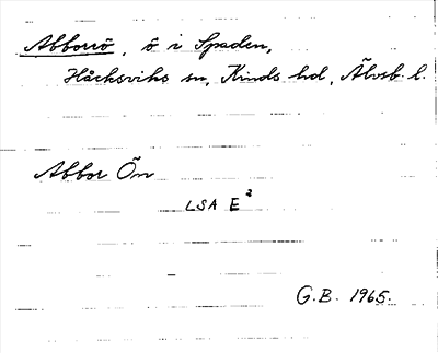 Bild på arkivkortet för arkivposten Abborrö