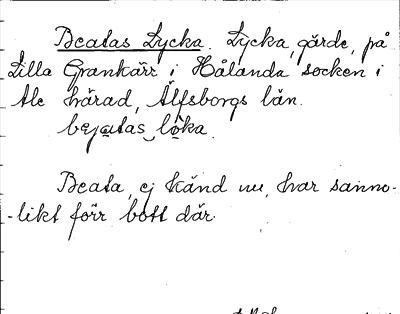 Bild på arkivkortet för arkivposten Beatas Lycka