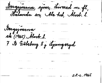 Bild på arkivkortet för arkivposten Bergsjöarna