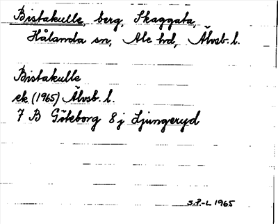 Bild på arkivkortet för arkivposten Bistakulle