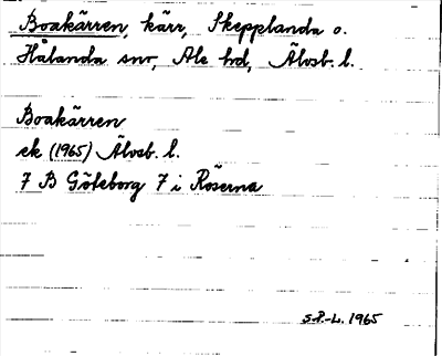 Bild på arkivkortet för arkivposten Boakärren