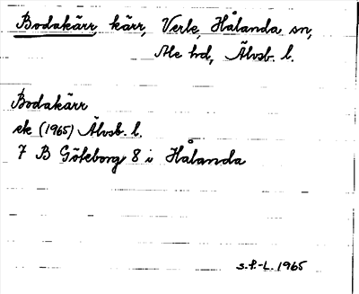 Bild på arkivkortet för arkivposten Bodakärr
