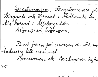 Bild på arkivkortet för arkivposten Bredmossen