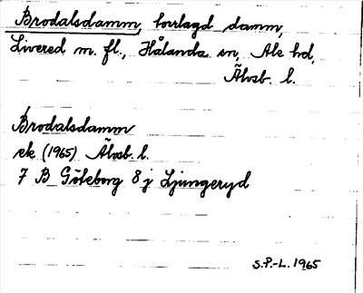 Bild på arkivkortet för arkivposten Brodalsdamm