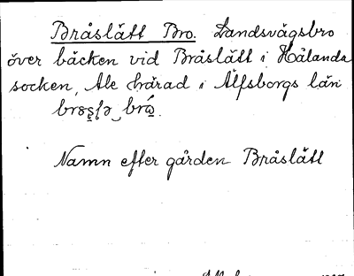 Bild på arkivkortet för arkivposten Bråslätt Bro