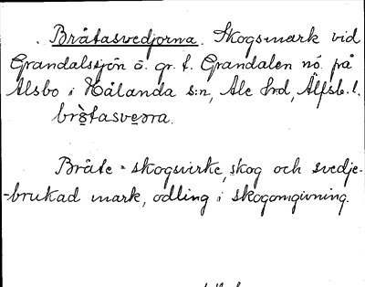 Bild på arkivkortet för arkivposten Bråtasvedjorna