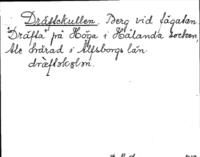 Bild på arkivkortet för arkivposten Dräftekullen