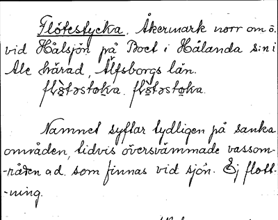 Bild på arkivkortet för arkivposten Flötestycla