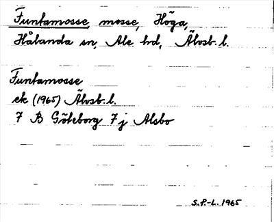 Bild på arkivkortet för arkivposten Funtamosse
