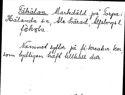 Bild på arkivkortet för arkivposten Fähålan