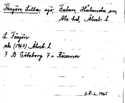 Bild på arkivkortet för arkivposten Fäsjön, Lille
