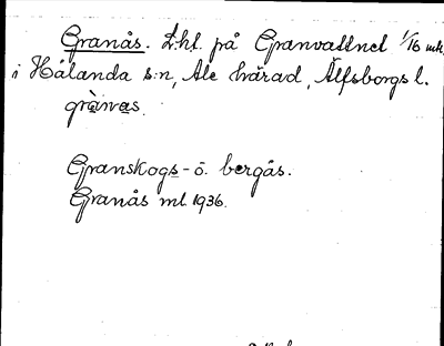 Bild på arkivkortet för arkivposten Granås