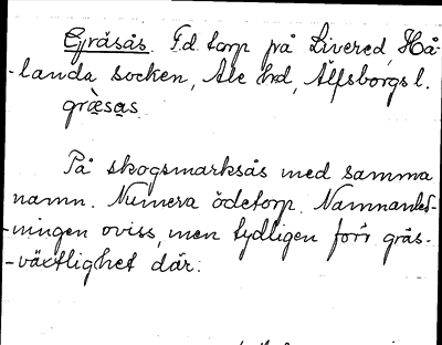 Bild på arkivkortet för arkivposten Gräsås