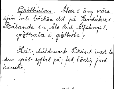 Bild på arkivkortet för arkivposten Gröthålan