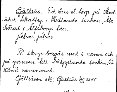 Bild på arkivkortet för arkivposten Gällås