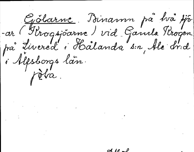 Bild på arkivkortet för arkivposten Gölarne
