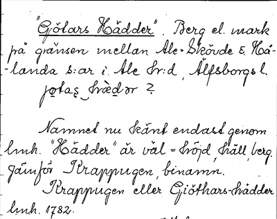 Bild på arkivkortet för arkivposten Götars Hädder