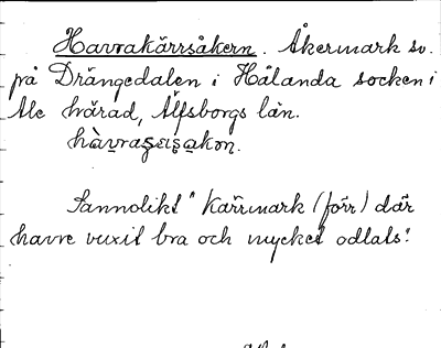 Bild på arkivkortet för arkivposten Havrakärrsåkern