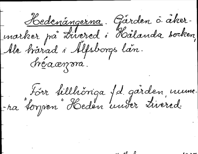 Bild på arkivkortet för arkivposten Hedenängerna