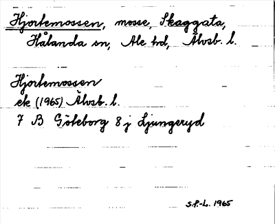 Bild på arkivkortet för arkivposten Hjortemossen