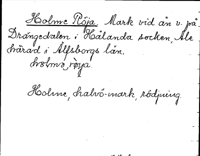 Bild på arkivkortet för arkivposten Holme Röja
