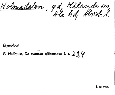 Bild på arkivkortet för arkivposten Holmedalen