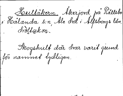 Bild på arkivkortet för arkivposten Hultåkern