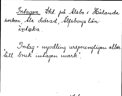 Bild på arkivkortet för arkivposten Intagan