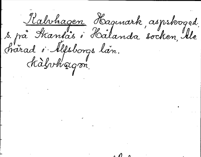Bild på arkivkortet för arkivposten Kalvahagen